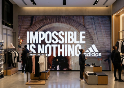 Large Digital Signage Sign In Sports Retail Enterprise Store