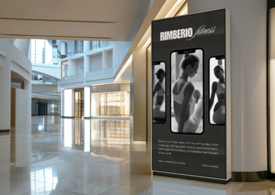 Enterprise Digital Signage Advertisement For Gyms in Upscale Mall