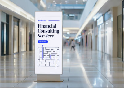 Enterprise Finance consulting digital signage screen in mall