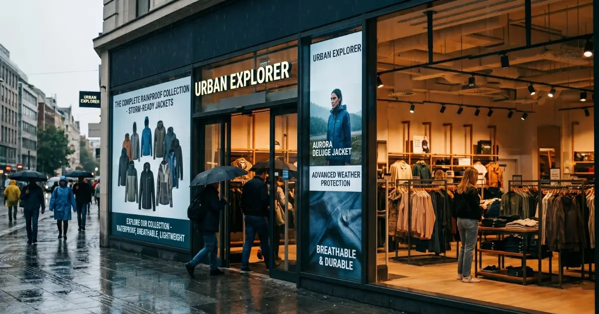 Consider a clothing retailer running thirty stores. On a rainy Tuesday morning, Datapost Connect detects the weather change and updates window displays to feature waterproof jackets.