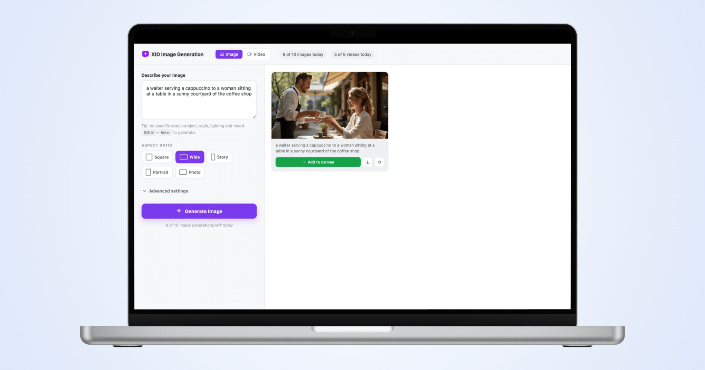 XID image generation powered by magnific